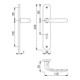 Hoppe Langschildgarnitur Roissy M1941/332P MS F71 OB 72mm DIN L/R-3
