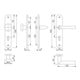Hoppe Langschildgarnitur Stock.53/273P/1140 Alu.F1 PZ 72mm DIN L/R-3