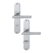 Hoppe Langschildgarnitur Stock.E1140Z/302 VA F69 Bad SK/OL 78mm DIN L/R