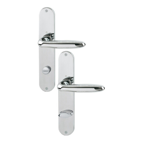 Hoppe Langschildgarnitur Verona M151/302 MS F49-R Bad SK/OL 78mm DIN L/R