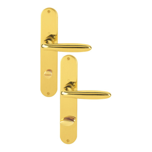 Hoppe Langschildgarnitur Verona M151/302 MS F71 Bad SK/OL 78mm DIN L/R