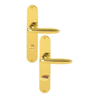 Hoppe Langschildgarnitur Verona M151/302 MS F71 Bad SK/OL 78mm DIN L/R