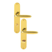 Hoppe Langschildgarnitur Verona M151/302 MS F71 Bad SK/OL 78mm DIN L/R