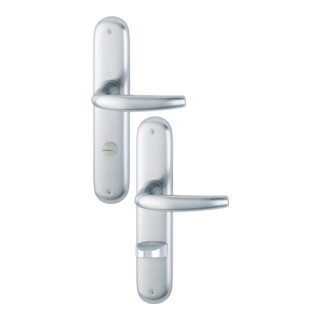 Hoppe long plat fileté pour béquille Atlanta 1530/273P Bad SK/OL Entf.78mm Alu F1 naturf.f.ZT