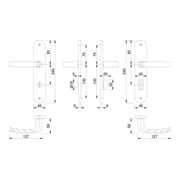 Hoppe long plat fileté pour béquille Atlanta 1530/273P Bad SK/OL Entf.78mm Alu F1 naturf.f.ZT-4