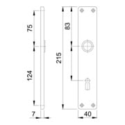 Hoppe longue paire d'assiettes 202SP F2/argent Nickel F2 BB 72mm-4