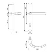 HOPPE Luxembourg 1500/3357SN ov.,PZ92/8, F9016 o. No.-3