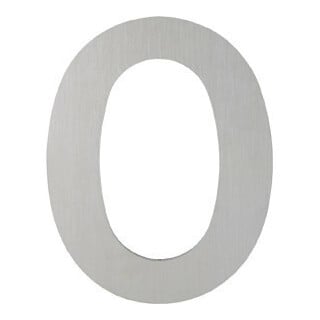 HOPPE OA-Numéro de maison E600-609 Chiffre 0 Acier inoxydable mat