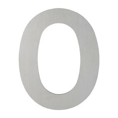 HOPPE OA-Numéro de maison E600-609 Chiffre 0 Acier inoxydable mat
