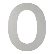 HOPPE OA-Numéro de maison E600-609 Chiffre 0 Acier inoxydable mat