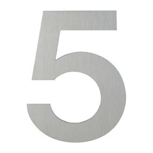 HOPPE OA-Numéro de maison E600-609 Chiffre 5 Acier inoxydable mat