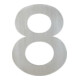 HOPPE OA-Numéro de maison E600-609 Chiffre 8 Acier inoxydable mat-1
