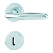 Hoppe OT Garniture de porte avec rosaces, rond, Verona 1510/42KV/42KVS, VK8, BB couleur naturelle-1