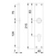 Hoppe paire de blindage longue 202SP F1/ nature. F1 PZ 72mm-4