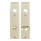 Hoppe paire de blindages courts 202KP aluminium. F2 Salle de bains SK/OL-1