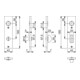 Hoppe paire de blindages courts 202KP aluminium. F2 Salle de bains SK/OL-3