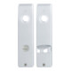 Hoppe paire de blindages courts 202KP/AP aluminium. Bain F1 SK/OL-1