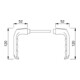 Hoppe paire de leviers de porte London 113 Alu.F4 sans rosettes VK 8mm-2