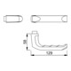 Hoppe paire de leviers de porte London 113 H Alu.F1 sans rosettes VK 10mm-4