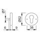 Hoppe Paire de rosettes à clés 42KVS Alu.F1 Epaisseur du blindage 9mm PZ rd.-4