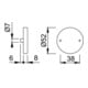 Hoppe Paire de rosettes à clés E42KVS VA F69 Epaisseur de blindage 8mm bl.rd.