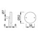 Hoppe Paire de rosettes à clés E42KVS VA F69 Epaisseur de blindage 8mm bl.rd.