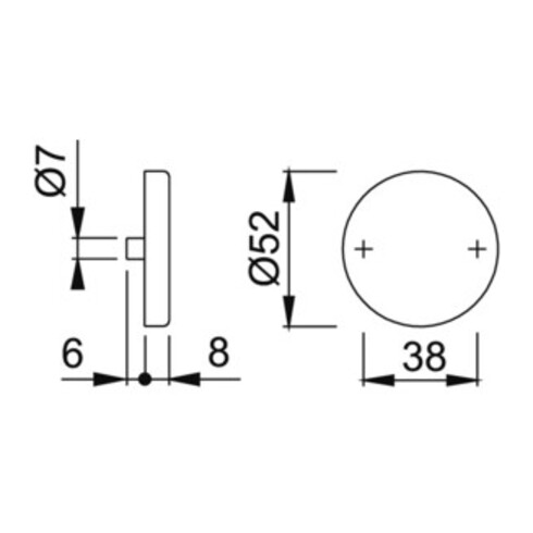 Hoppe Paire de rosettes à clés E42KVS VA F69 Epaisseur de blindage 8mm bl.rd.
