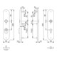 HOPPE Plaque de protection longue, paire E3332ZA/3310 ES1 (SK2) acier inox, F69-3