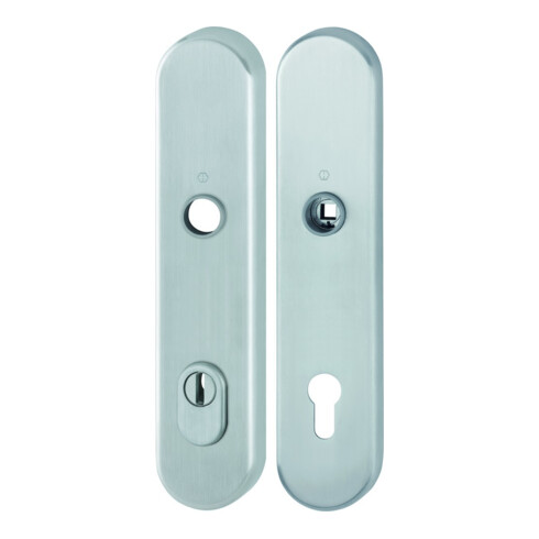 HOPPE Plaque de protection longue, paire E3332ZA/3310 ES1 (SK2) acier inox, F69