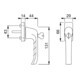 HOPPE Poignée de fenêtre verrouillable DK, Palermo 055S/U34, 7/32 F9016-2