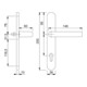 HOPPE Poignée demi-garniture étroite, ovale, Liverpool 1313G/3357SN, DL-R, PZ E92, F9, 8/40-4