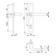 HOPPE Poignée demi-garniture RR, ovale, Liverpool E1313G/3357SN, DL-R, PZ, E92 acier inoxydable-4