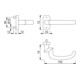 HOPPE Poignée demi-garniture S.Francisco FS-E1301GF2/55, ov., inox mat VK9-4