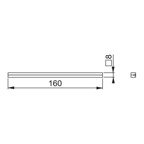 HOPPE Profilé 8x160mm TS 101-110 Fer galvanisé