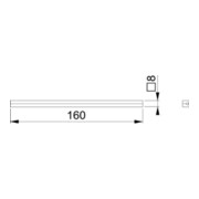 Hoppe Profilstift 4-KT.8mm L.160mm Fe verz.-4