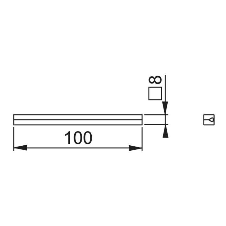 HOPPE Profilstift 8x100mm TS 41-50 Eisen verzinkt