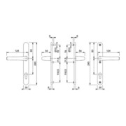 Hoppe Profiltür-Garnitur Tôkyô 1710RH/3346 Alu.F1 PZ f.TS 37-42mm-4