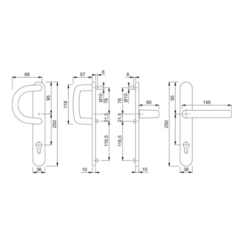 HOPPE PT Ensemble de changement étroit ov.PZ, VK8, E92 Liverp, 538G/3357N/1313G F9016, TS 67-72