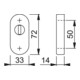 HOPPE PT-SI Serrure rosace E55S-SR-ZA PZ perforée, RH14 acier inox mat-4
