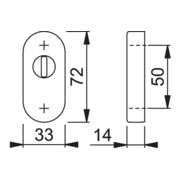 HOPPE PT-SI Serrure rosace E55S-SR-ZA PZ perforée, RH14 acier inox mat-4