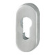 HOPPE Rosace de clé FH FS-E55S, ovale, cylindre profilé percé, acier inox mat-1