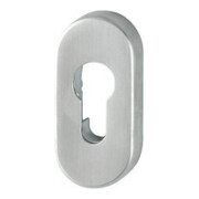 HOPPE Rosace de clé FH FS-E55S, ovale, cylindre profilé percé, acier inox mat
