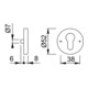 HOPPE Rosace de clé HT E42KVS, ronde, cylindre profil percé, acier inox mat-2