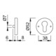 HOPPE Rosace de clé HT E42KVS, ronde, cylindre profil percé, acier inox mat-4