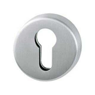 HOPPE Rosace de clé HT E42S, ronde, cylindre profil percé, acier inox mat