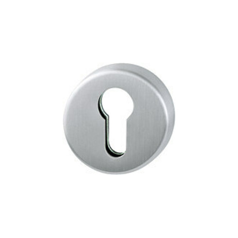 HOPPE Rosace de clé HT E42S, ronde, cylindre profil percé, acier inox mat