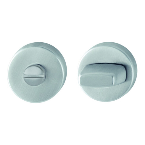 HOPPE Rosace de clé ZT E42KVS, ronde, pour WC, tête fendue, acier inox mat