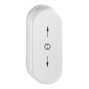 HOPPE Rosace ovale FT, RH12, U26SV, cache coulissant blanc trafic