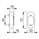 HOPPE Rosace ovale FT, RH16, U956V cache pivotant naturel mat anodisé-4