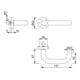 HOPPE Rosette demi-ensemble Paris E138Z/42H VA F69 4-CT.10mm